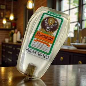 Vintage JAGERMEISTER West Germany Imported Threaded Tap Handle Dispenser Lucite